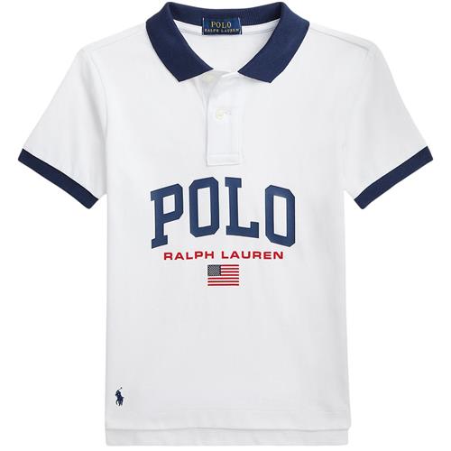 Se Ralph Lauren Logo Poloshirt Hvid | Hvid | 88-93 cm ved Babyshop