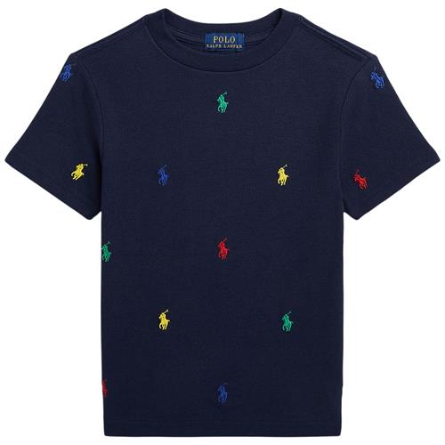 Ralph Lauren Broderet Logo T-shirt Navyblå | Marine blå | 109-116 cm