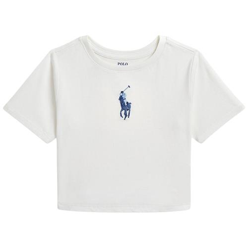 Ralph Lauren Logo T-shirt Deckwash White | Hvid | 102-108 cm