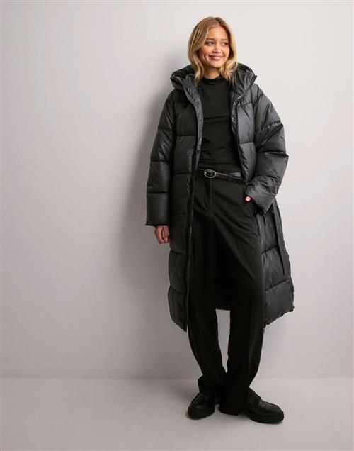 Nelly - Sort - Long Puffer Coat