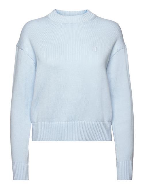 Se Calvin Klein Jeans Ck Embro Badge Sweater Calvin Klein Jeans Blue ved Booztlet