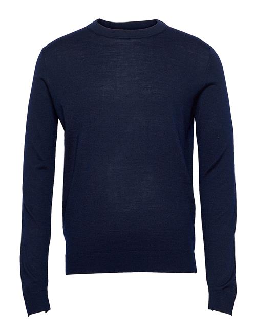 Se Selected Homme Slhtown Merino Coolmax Knit Crew Noos Selected Homme Navy ved Booztlet