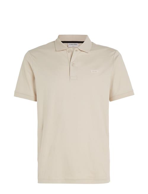 Se Calvin Klein Smooth Cotton Slim Polo Calvin Klein Cream ved Booztlet