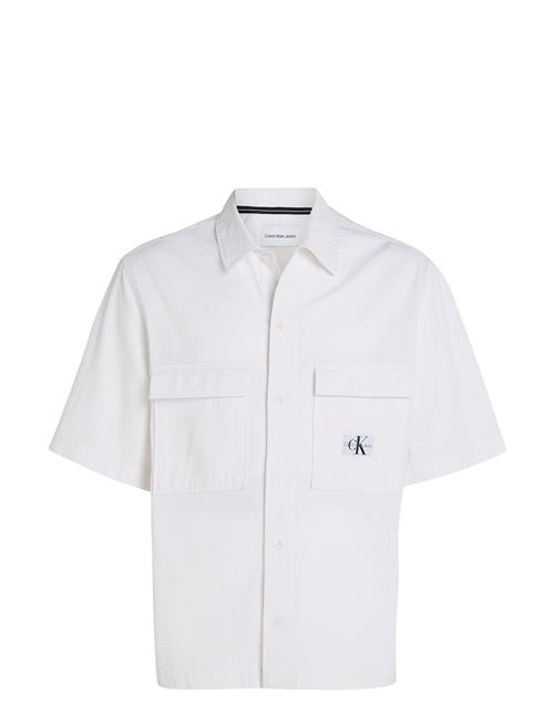 Calvin Klein Jeans Seersucker Ss Shirt Calvin Klein Jeans White