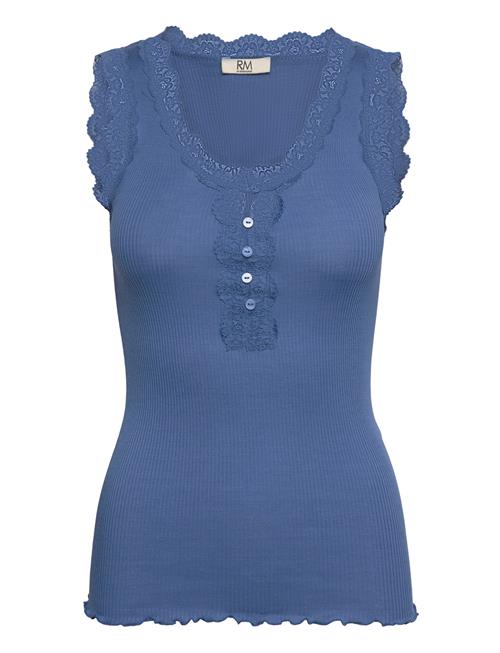 Se RM By Rosemunde Rmwbalta Modal Sl Lace Placket Top RM By Rosemunde Blue ved Booztlet