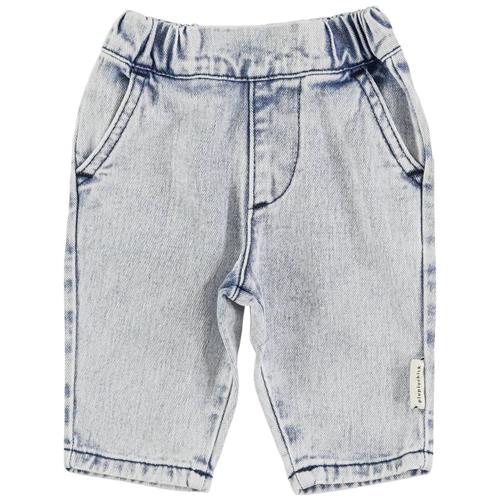 Se Piupiuchick Babybukser Washed Light Blue Denim | Blå | 12 months ved Babyshop