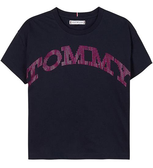 Se Tommy Hilfiger T-shirt - Tommy Dot Foil - Desert Sky ved KidsWorld