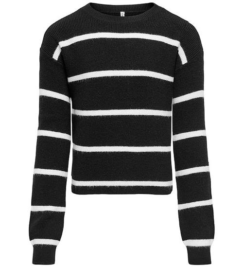 Kids Only Kids Only Bluse - Strik - KogFranca - Noos - Black/Small Stripe