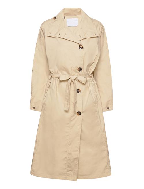 Cathrine Hammel Poplin High Collar Coat Cathrine Hammel Beige