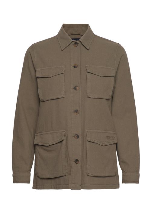 Raven Linen Blend Overshirt Lexington Clothing Khaki