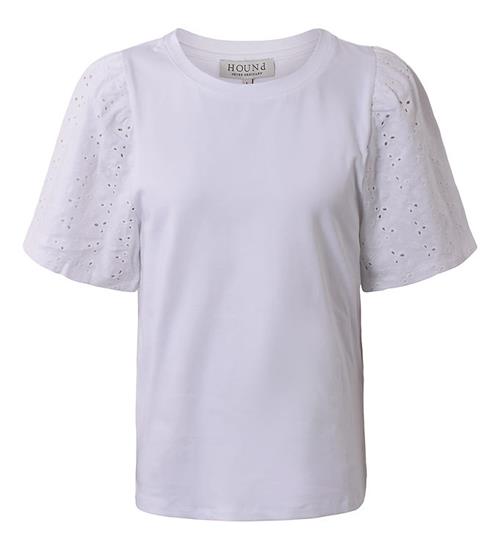 Se Hound Hound T-Shirt - Puff Sleve Top - White ved KidsWorld