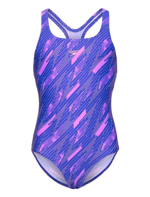 Girls Hyperboom Allover Medalist Speedo Blue