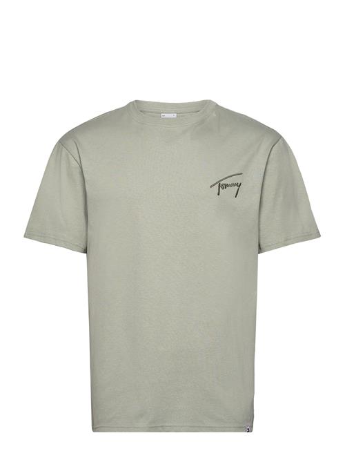 Tommy Jeans Tjm Reg Signature Tee Ext Tommy Jeans Green