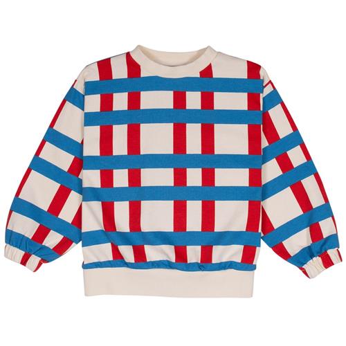 Wynken Cumulo Ternet Sweatshirt Cremefarvet | Rød | 4 years