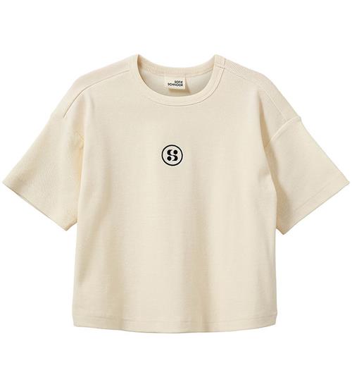 Se Sofie Schnoor T-shirt - Rib - Feluca - Antique White ved KidsWorld