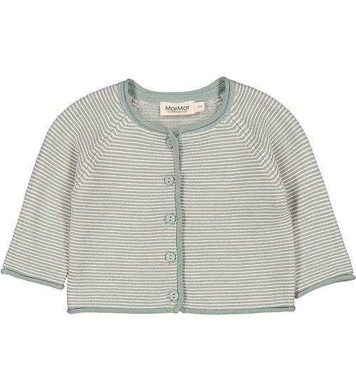 Se MarMar Cardigan - Strik - Totti - Dusty Jade Stripe ved KidsWorld