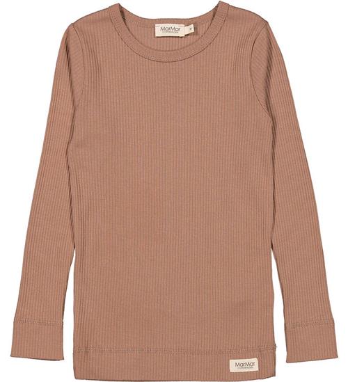 Se MarMar Bluse - Rib - Modal - Powder Taupe ved KidsWorld