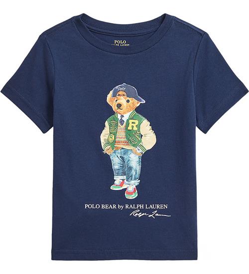 Se Polo Ralph Lauren Polo Ralph Lauren T-Shirt - Navy m. Bamse ved KidsWorld