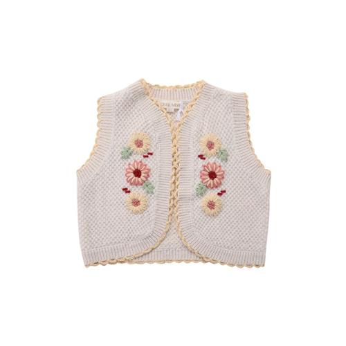 Louise Misha Sylna Strikket Vest Til Baby Cremefarvet |  | 24 months