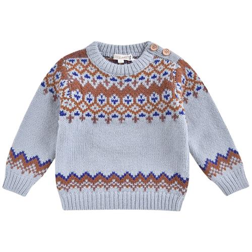 Louise Misha Lounis Strikket Baby Sweater Heather Gray | Grå | 24 months