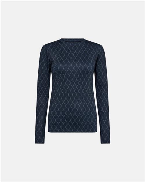 Bluse "Logo" | Polyester | Navy