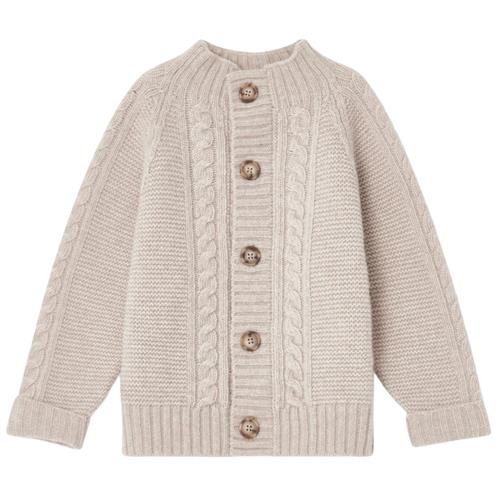 garbo&friends Strikket Cardigan Oat | Beige | 86/92 cm