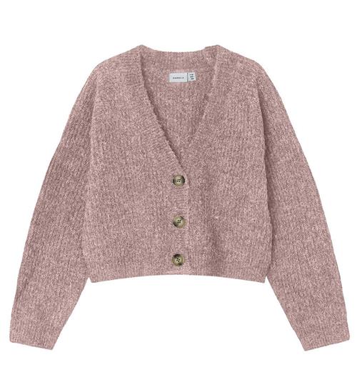 Se Name It Cardigan - Strik - Noos - NkfHolly - Deauville Mauve ved KidsWorld