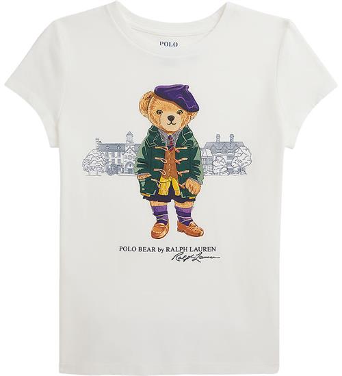 Se Polo Ralph Lauren Polo Ralph Lauren T-shirt - Hvid m. Bamse ved KidsWorld