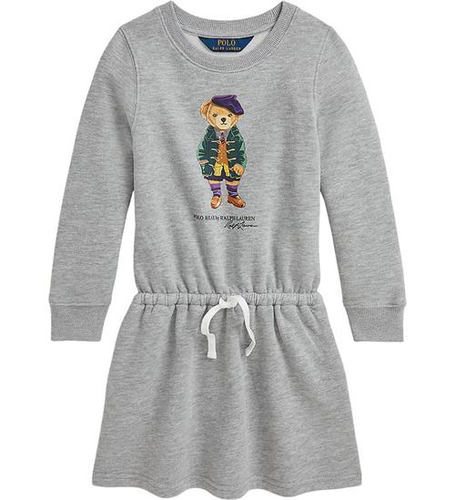 Polo Ralph Lauren Polo Ralph Lauren Sweatkjole - GrÃ¥meleret m. Bamse