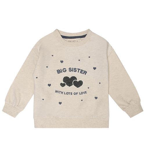 Se Thats Mine Thats Mine Sweatshirt - FinLey - Light creme melange ved KidsWorld