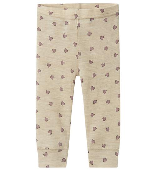 Se Name It Leggings - Uld - NbfWang - Pure Cashmere m. Hjerter ved KidsWorld