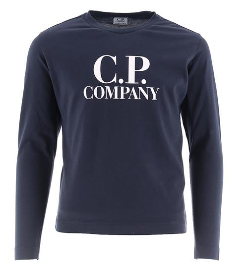 C.P. Company C.P. Company Bluse - Total Eclipse Blue/Hvid m. Logo