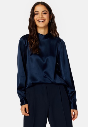 Se VERO MODA Lola LS Button Top Navy Blazer XS ved Bubbleroom