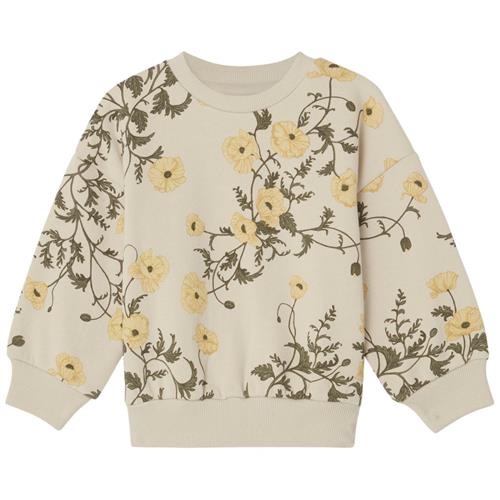 Se garbo&friends Blomstret Sweatshirt Flos | Grønn | 110/116 cm ved Babyshop