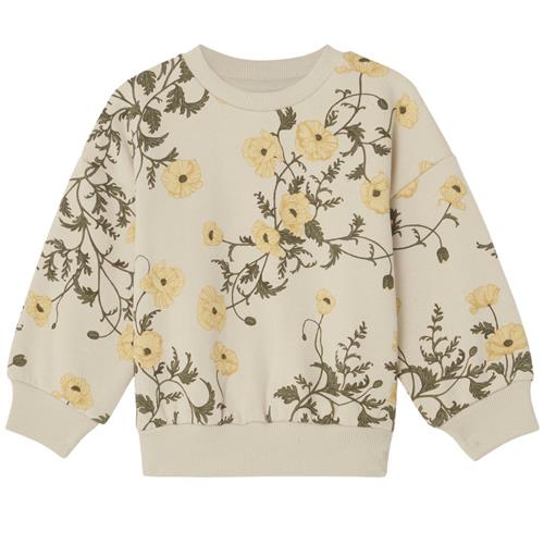 garbo&friends Blomstret Baby Sweatshirt Flos | Beige | 86/92 cm