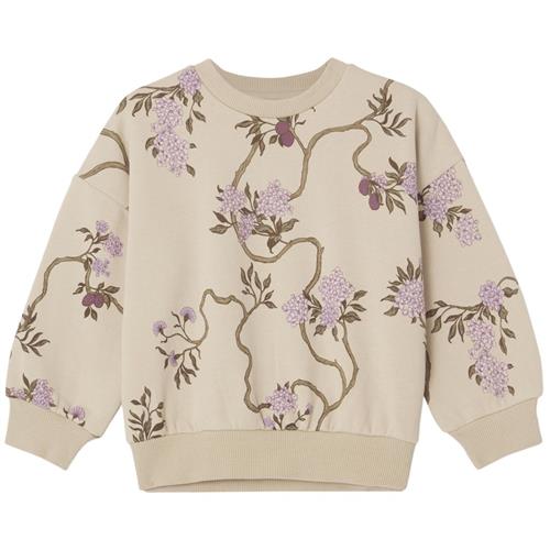 Se garbo&friends Blomstret Sweatshirt Tree of Life | Beige | 110/116 cm ved Babyshop