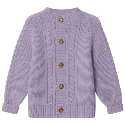 Se garbo&friends Strikket Cardigan Syrenfarvet | Lilla | 86/92 cm ved Babyshop