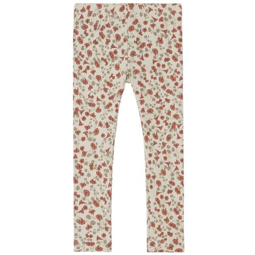 Se garbo&friends Mønstrete Ribbede Leggings Royal Cress | Rød | 98/104 cm ved Babyshop