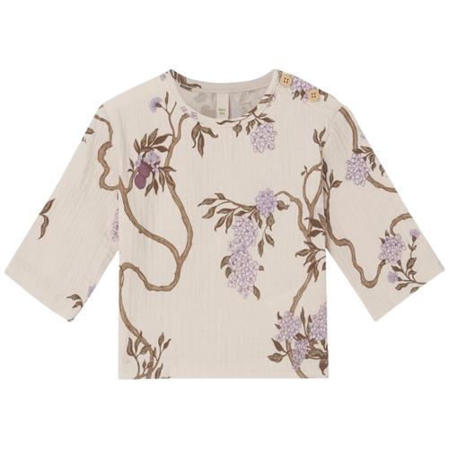 garbo&friends Blomstret Langærmet Baby T-shirt Tree of Life | Beige | 74/80 cm