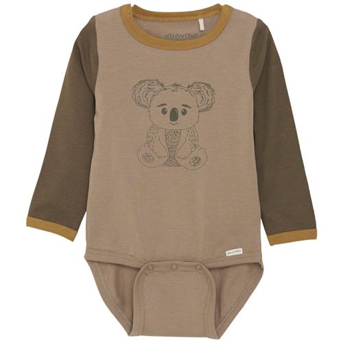 Se Minymo Babybody Taupe Gray | Brun | 56 cm ved Babyshop