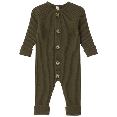 garbo&friends Ribstrikket Body Oliven 74/80 cm  Grøn  74/80 cm  Unisex