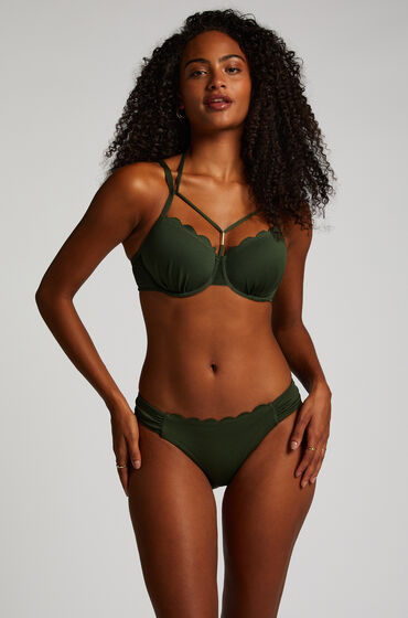 Hunkemöller Rio Bikinitrusse Scallop grøn