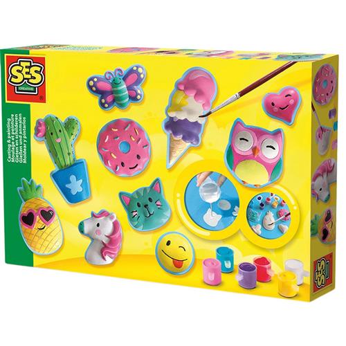 Se SES Creative Happy Figures Håndværkssæt | Gul | 6-10 ved Babyshop