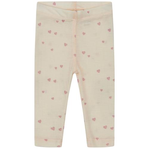 Se Hust&Claire Locel Mønstrete Leggings Ecru | Beige | 62 cm ved Babyshop