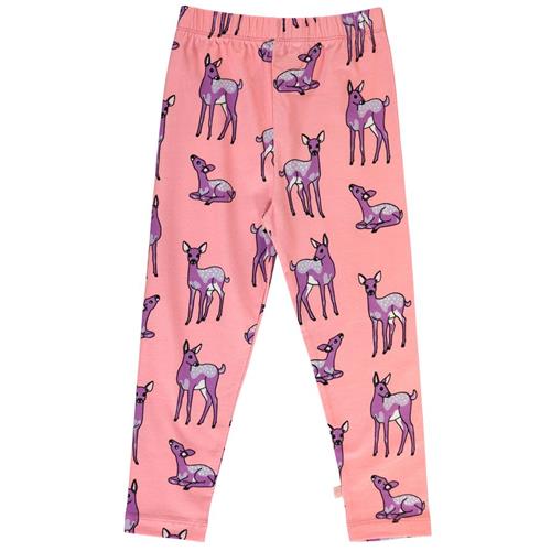 Se Småfolk Leggings with deer  Bridal Rose | Lyserød | 4-5 years ved Babyshop