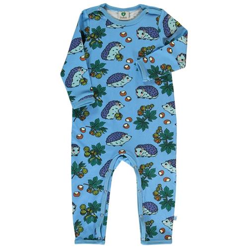 Småfolk Baby bodysuit with hedgehogs  Alaskan Blue | Blå | 68 cm