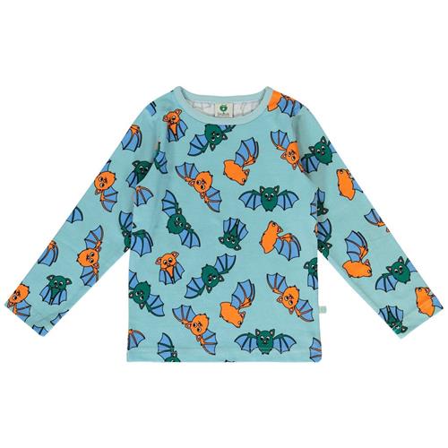 Småfolk Long-sleeved top with bats  Stratosphere | Blå | 2-3 years