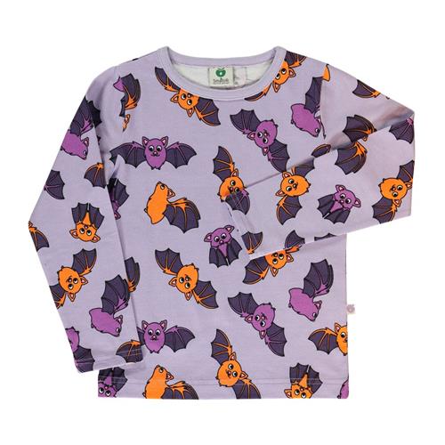 Se Småfolk Long-sleeved top with bats  Orchid Petal | Lilla | 1-2 years ved Babyshop