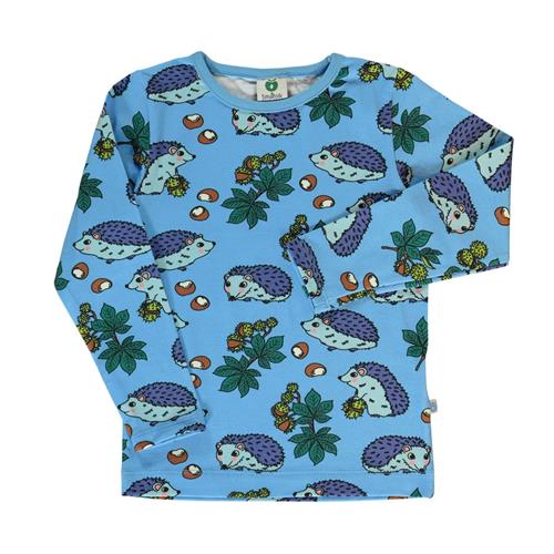 Småfolk Long-sleeved top with hedgehogs  Alaskan Blue | Blå | 2-3 years