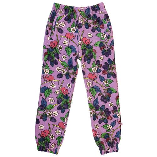 Se Småfolk Sweatpants with blackberries  Dusty Lavender | Lilla | 2-3 years ved Babyshop